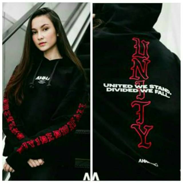 GRADE ORI - Size L XL XXL XXXL - Jaket Hoodie Premium AHHA Unity Hitam Jumper Fleece Tebal