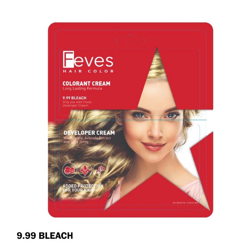 FEVES Colorant Cream | Hair Color | Cat Rambut | Cat Rambut Sachet (✔ BPOM)