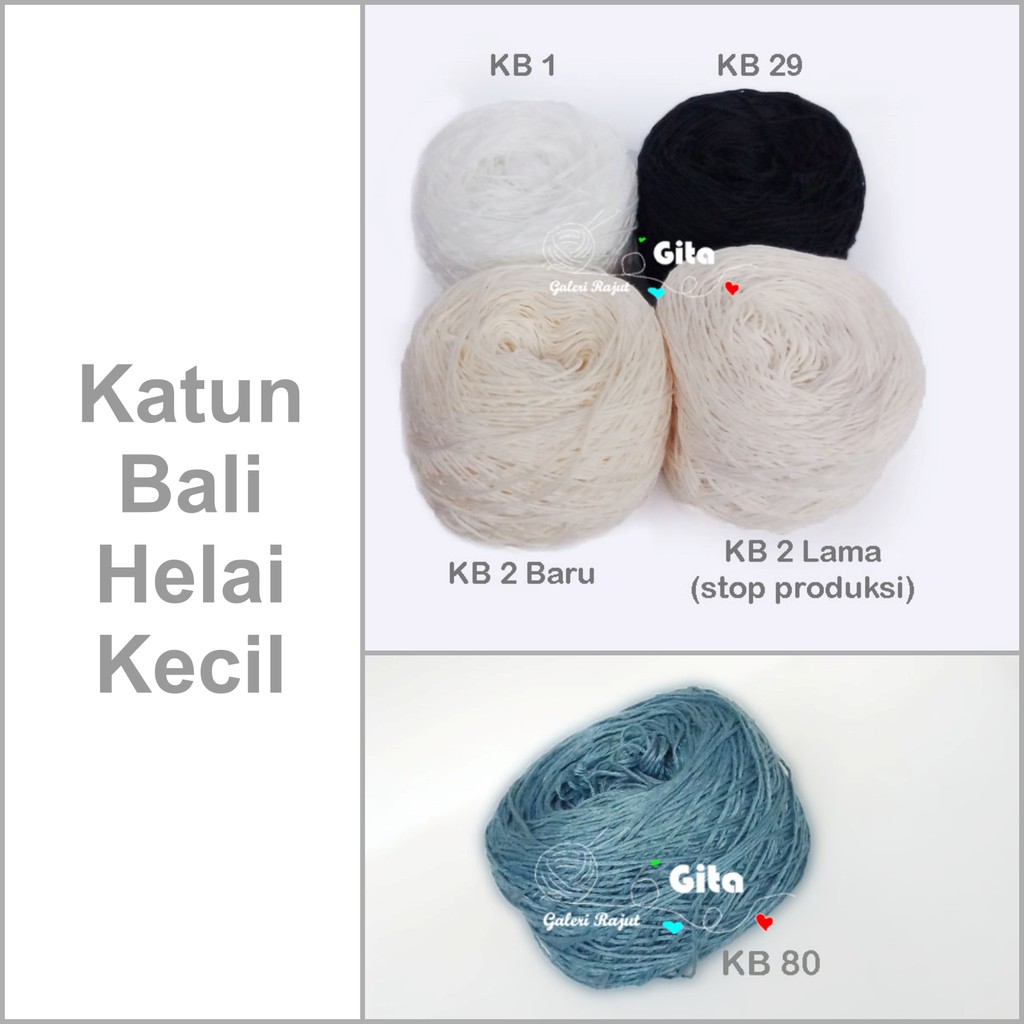 Benang Rajut Katun Bali Small Ply Grosir