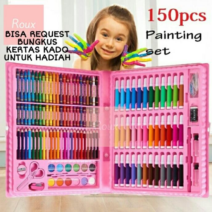 

Crayon Set Anak 150 pc Alat Lukis Pensil Warna Anak Kado Gift Set