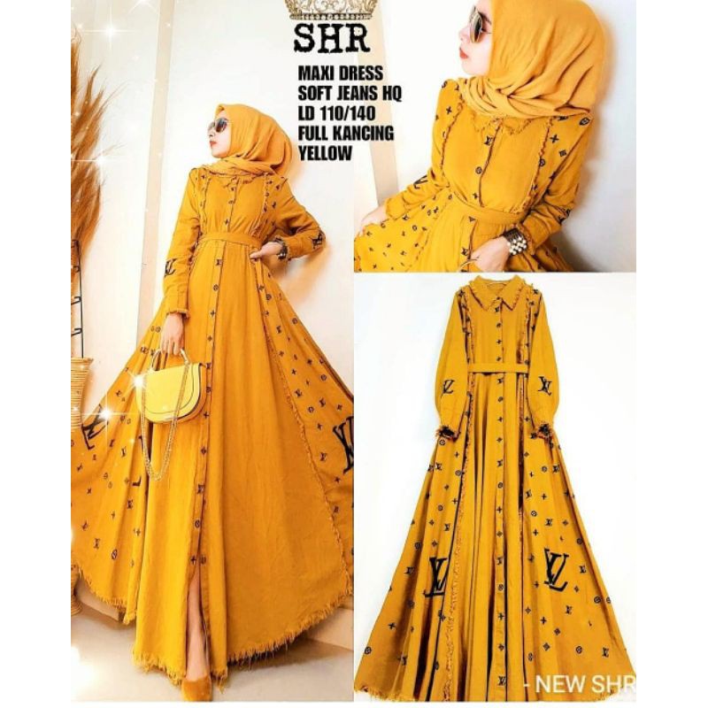 ori shr maxi dress soft jeans bordir lv lemon jotol