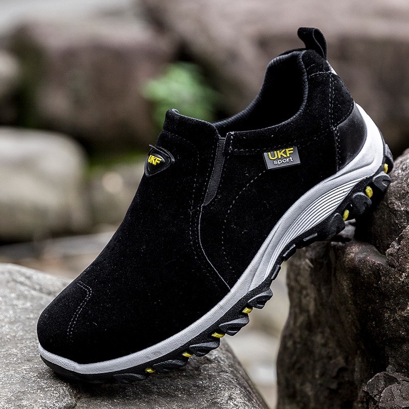 Sepatu Slip On Pria Bahan Suede Untuk Outdoor Hiking Shopee
