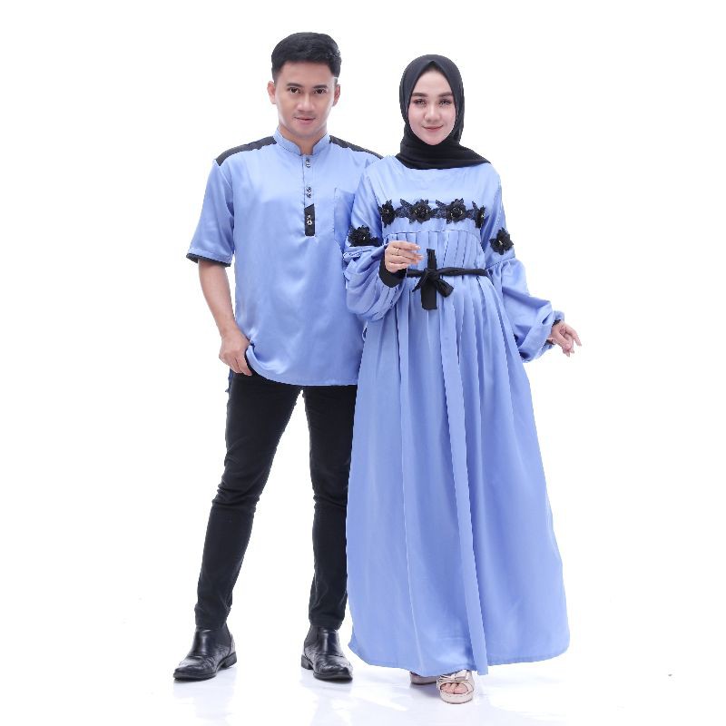 baju muslim,couple keluarga, sragam keluarga Velvet renda didada ramadhan2021