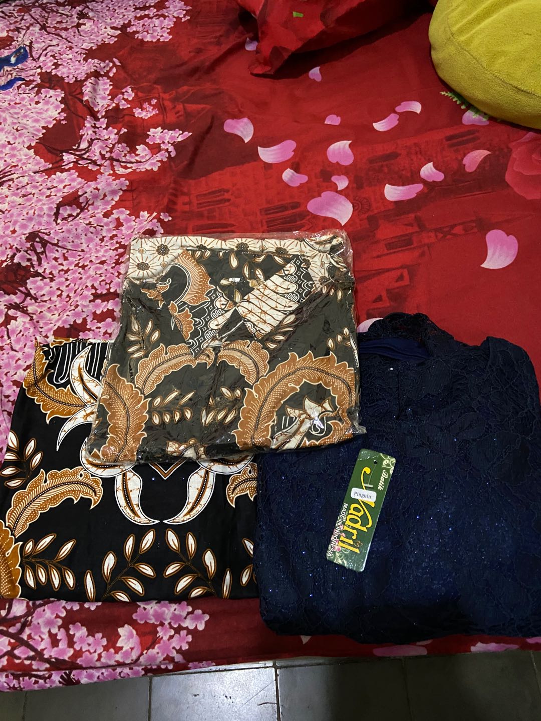 Batik Couple Pinguin Brokat Ori Ndoro Jawi Nagaya Pendek