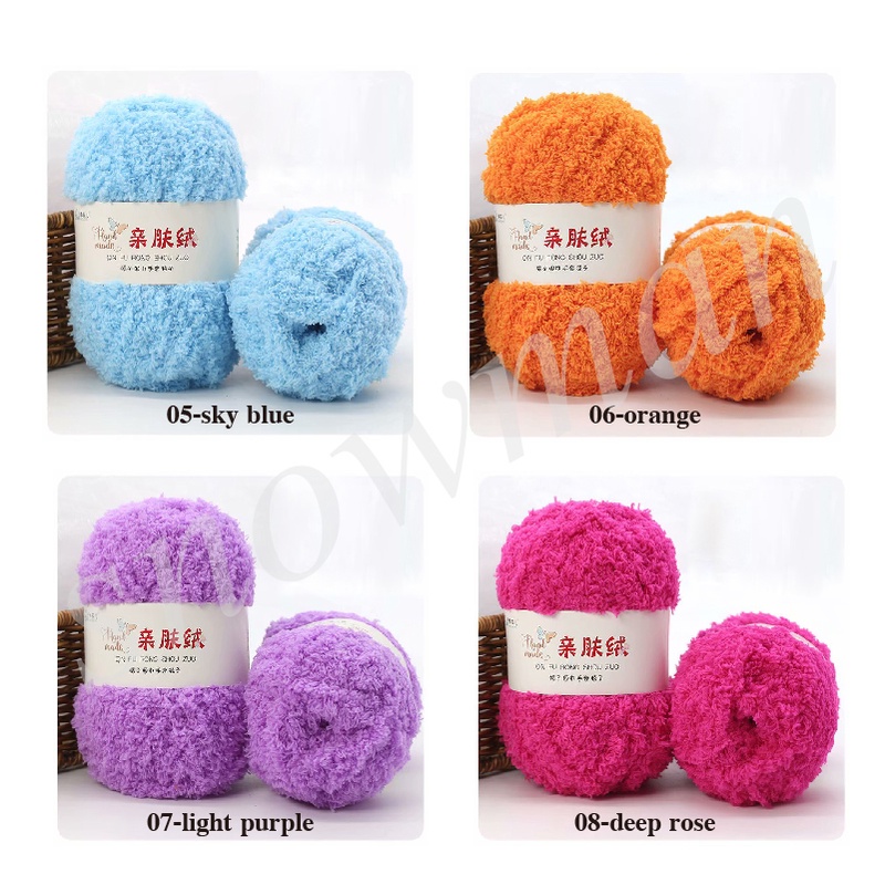 50g benang bulu karang 3 helai handuk benang syal benang bayi anak-anak wol benang untuk merenda