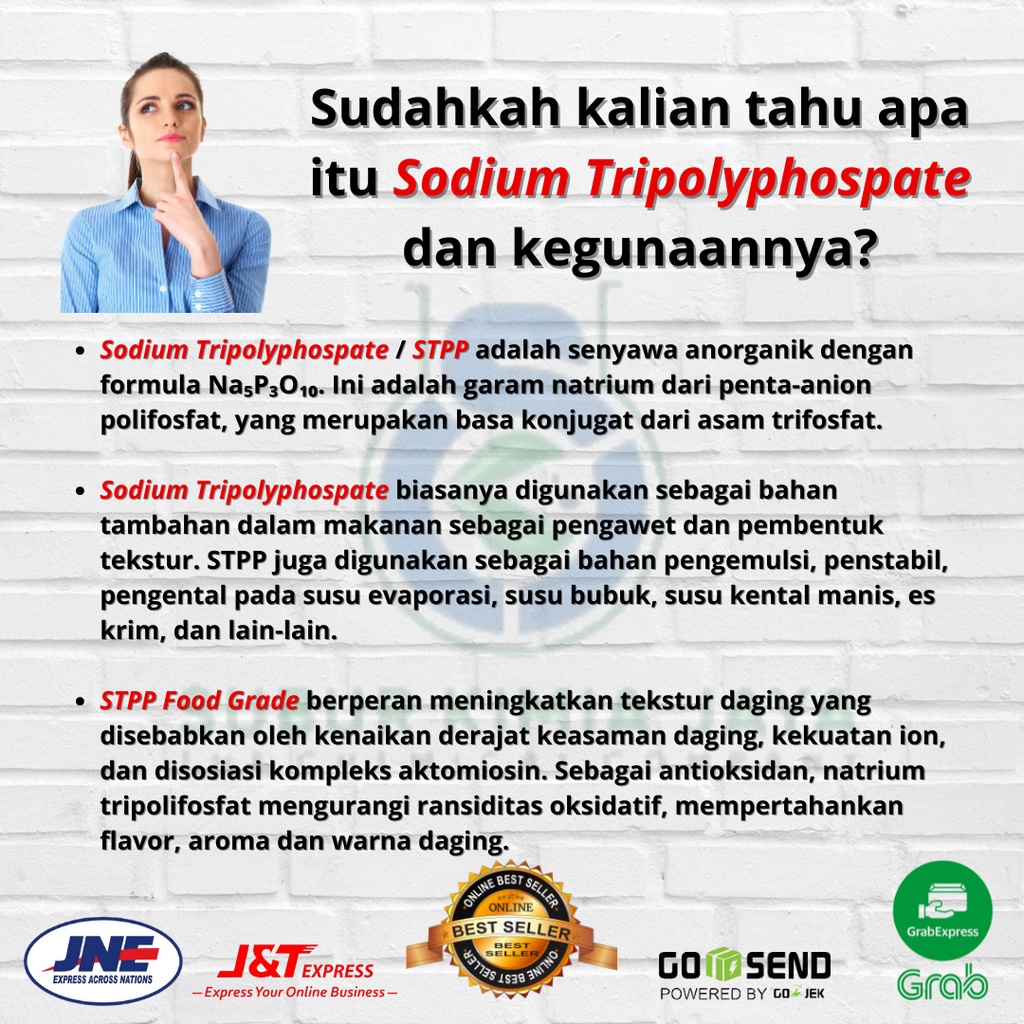 

Sodium Tripolyphospate / STPP Food Grade 25 Kg / 1 zak
