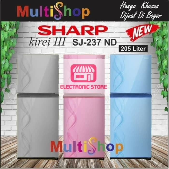 [Khusus Bogor] Kulkas Lemari Es 2 Pintu SHARP SJ237N .