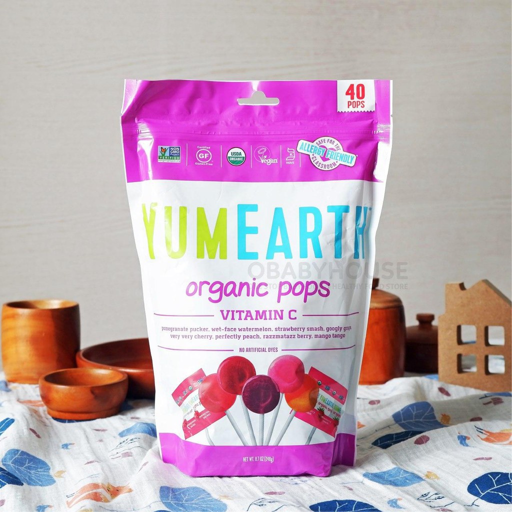 Yumearth Organic Pops Vitamin C Assorted Flavors 40 pops