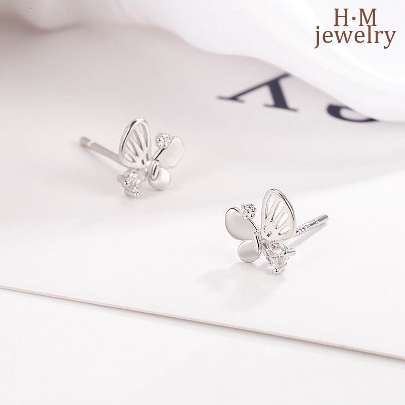 Anting Tusuk Asimetris Bentuk Kupu-Kupu Geometri Untuk Wanita Butterfly