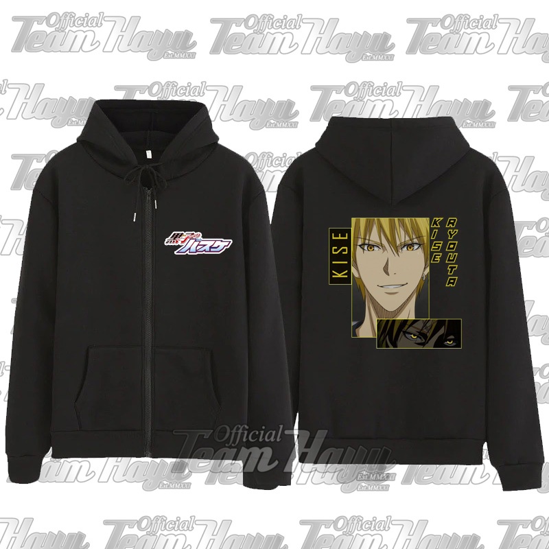 JAket Zipper Hoodie Kaos Anak Laki Laki - Anime Kuroko No Basket Kise Ryouta 666