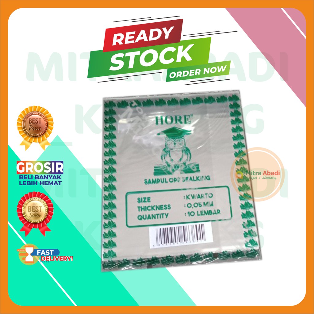 

SAMPUL PLASTIK OPP HORE KWARTO