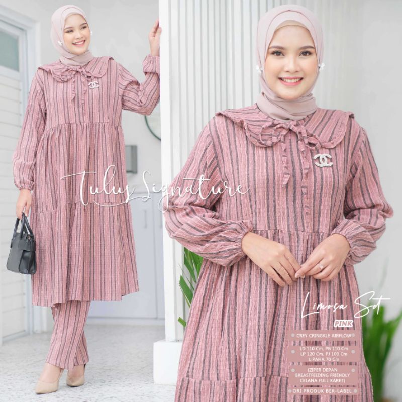 LIMOSA SET BY TULUS SIGNATURE (ONE SET WANITA) Setelan muslimah polos modern rekomended