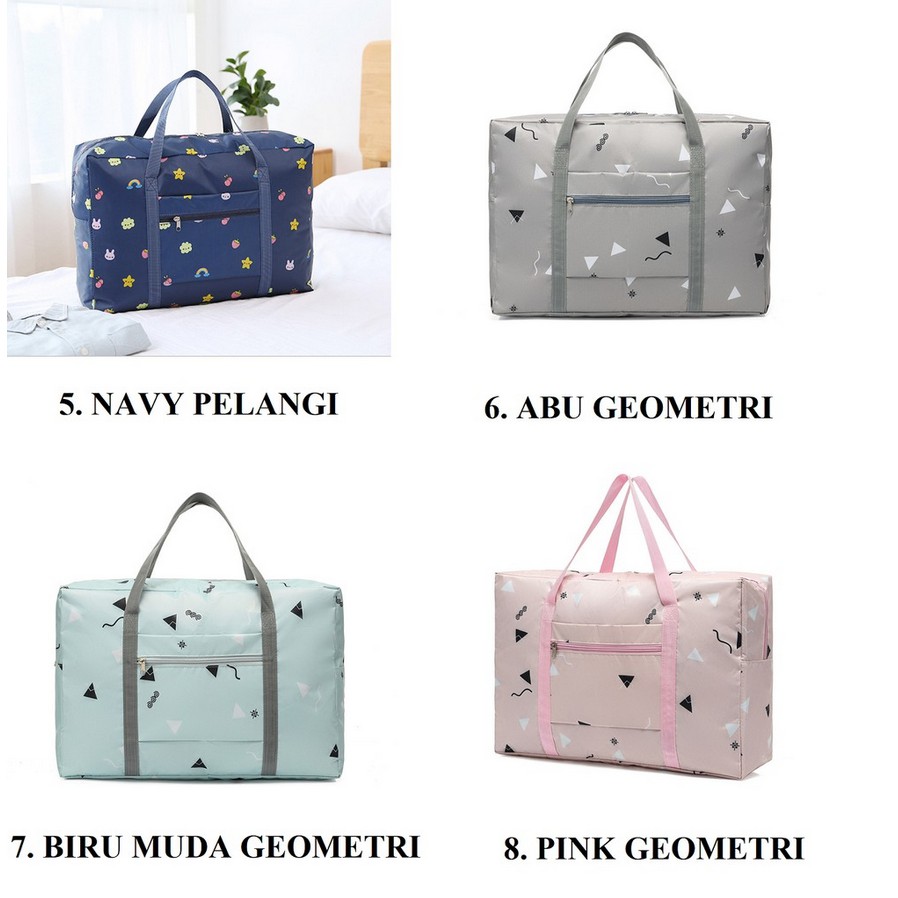 HAND CARRY MOTIF NEW Foldable Travel BAG Tas Lipat