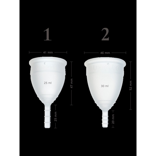 MENSTRUAL-CUP-TAMPON- LUNETTE - MODEL 2 (CLEAR) - REUSABLE MENSTRUAL CUP -PRODUK-KEWANITAAN.