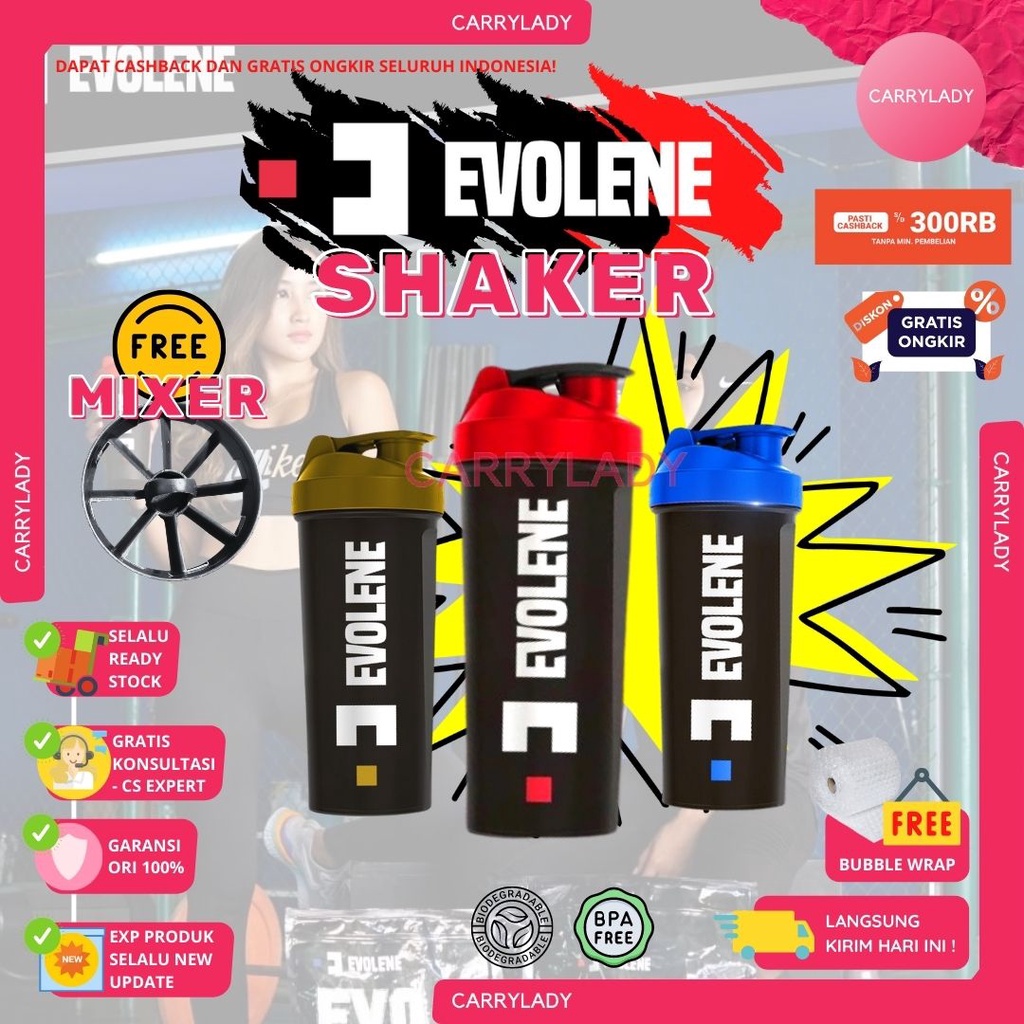 SHAKER EVOLENE BOTOL MINUM ORI 700ML BPA FREE