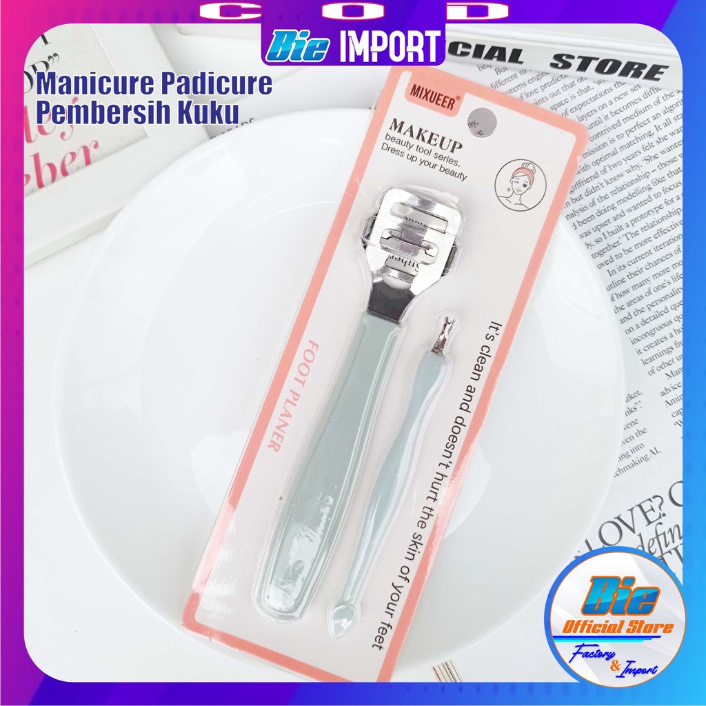 Alat Pembersih Kaki 2 in 1 Manicure Padicure Premium Impor Best Seller