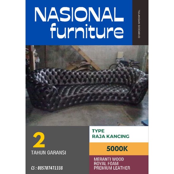 sofa modern type raja kancing