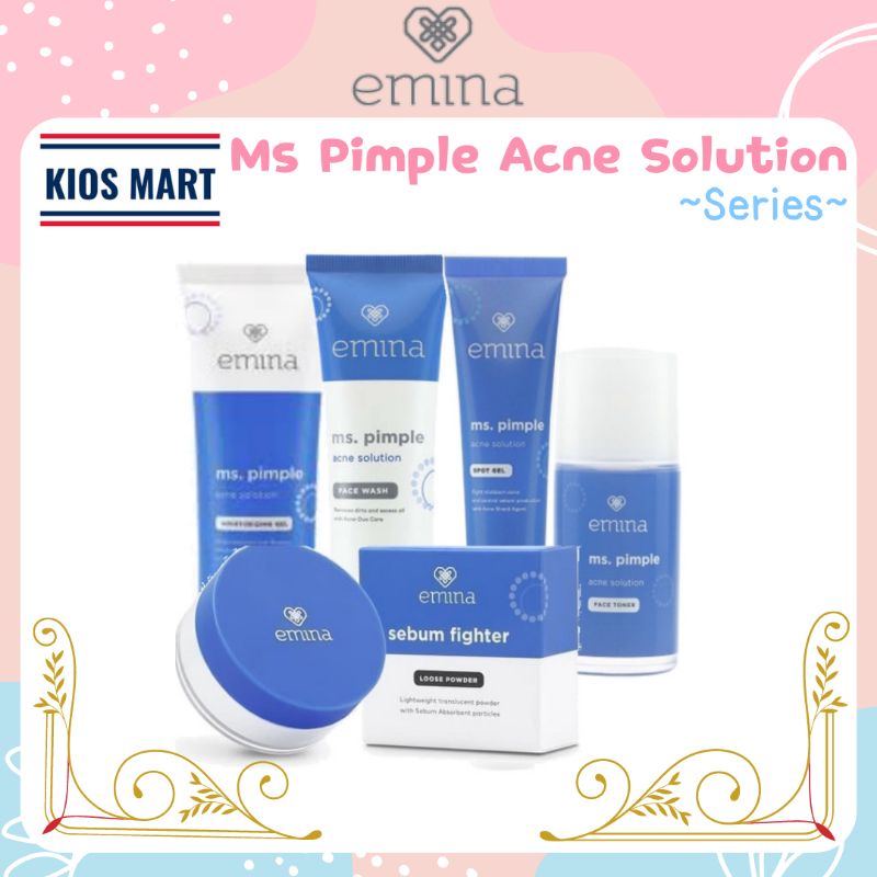 Emina Ms Pimple Acne Solution Series | Calming Gel | Exfoliating Toner | Face Serum | Face Toner | Face Wash | Moisturizing Gel | Spot Gel