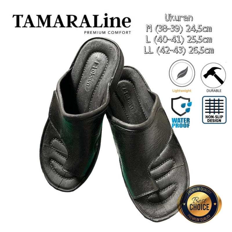 Sandal Selop Slide Slip on Jepit Karet Pria Dewasa / Remaja - TAMARALINE 122 / Bahan Premium Lentur Empuk Ringan Kuat Anti Slip Anti Air / Model Sandal Casual Santai Rumah Hotel Outdoor Kamar Mandi Murah Original