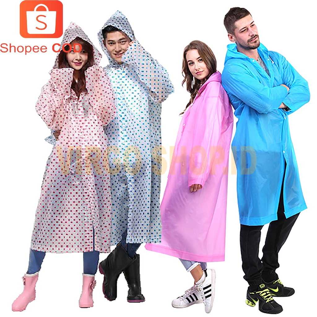 JAS HUJAN EVA RAINCOAT LIGHTWEIGHT JUBAH PONCO DEWASA JAS HUJAN WANITA PRIA KEKINIAN