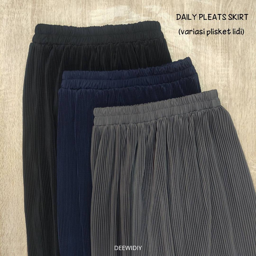 ROK PLISKET LIDI A LINE ROK PANJANG WANITA - DAILY PLEATS SKIRT (LIDI)