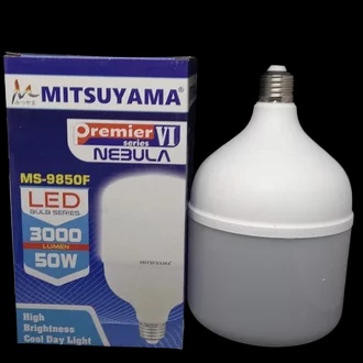 Lampu Bolam LED 50 Watt Mitsuyama Nebula MS-9850F Cahaya Putih SNI Original