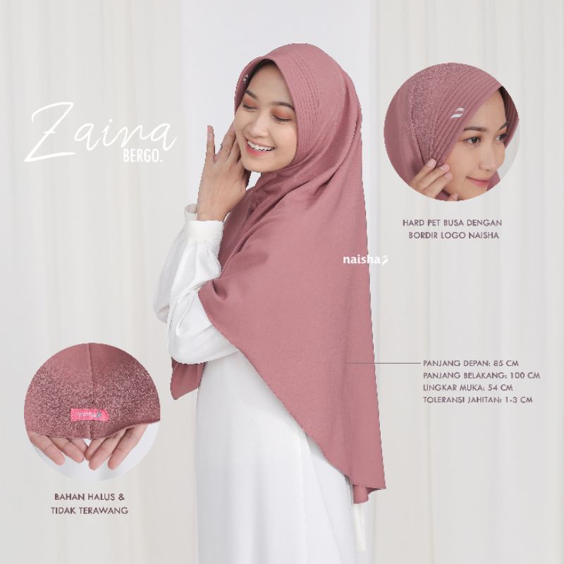 zaina bergo Naisha | bergo jumbo | bergo naisha | bergo halus | bergo premium | bergo terlaris| jilbab terlaris jilbab terbaru jilbab cantik jilbab simple