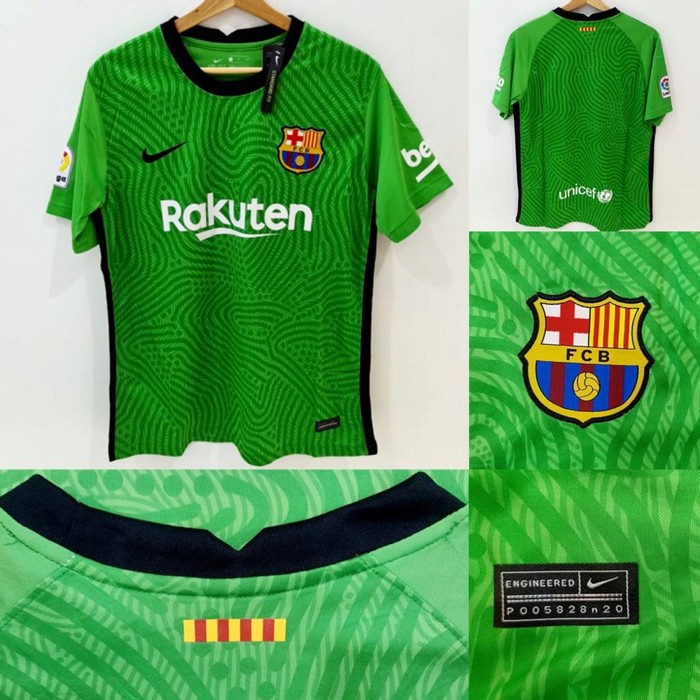 Jersey barcelona goalkeeper hijau 2020-2021 grade ori