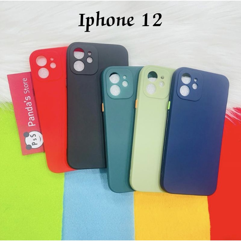 Case Iphone 12 12 Pro 12 Promax Babycase + Pelindung Kamera, Makaron Full Color (PsS)