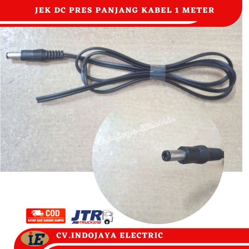 Jek DC Press Dengan Kabel 1 meter