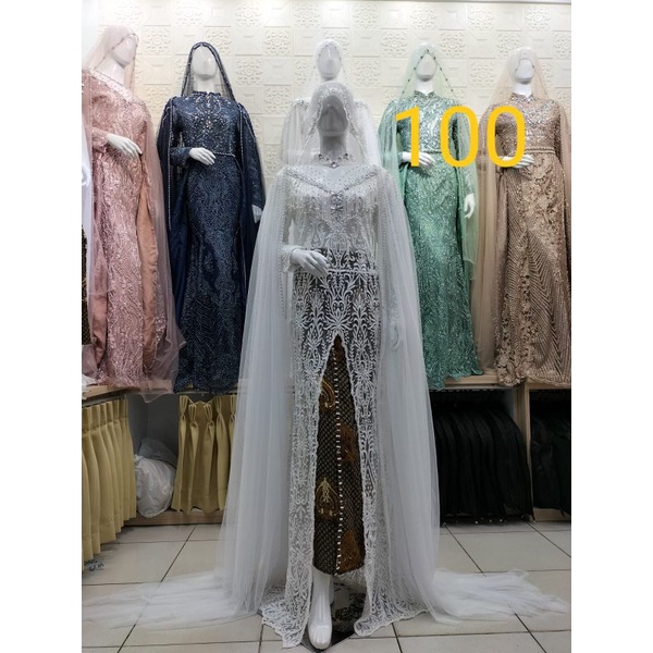 gaun pengantin full payet/kebaya akad pengantin full payet