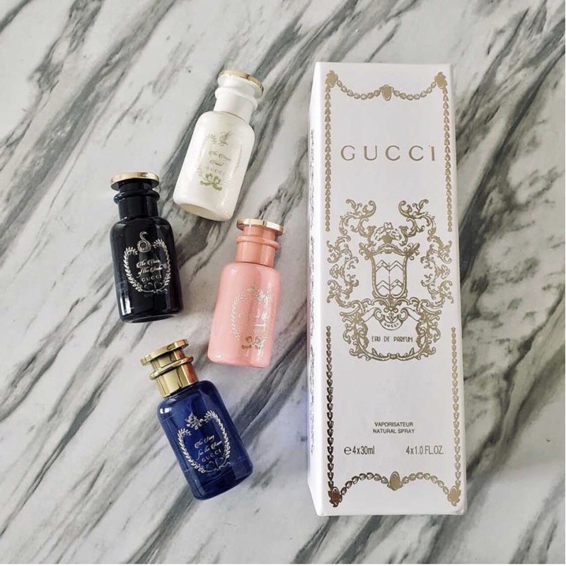 GIFT SET PARFUM UNISEX GUCCI 4 IN 1 WITH BOX