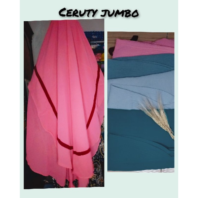 ceruty jumbo liat /bergo instan 2 layer