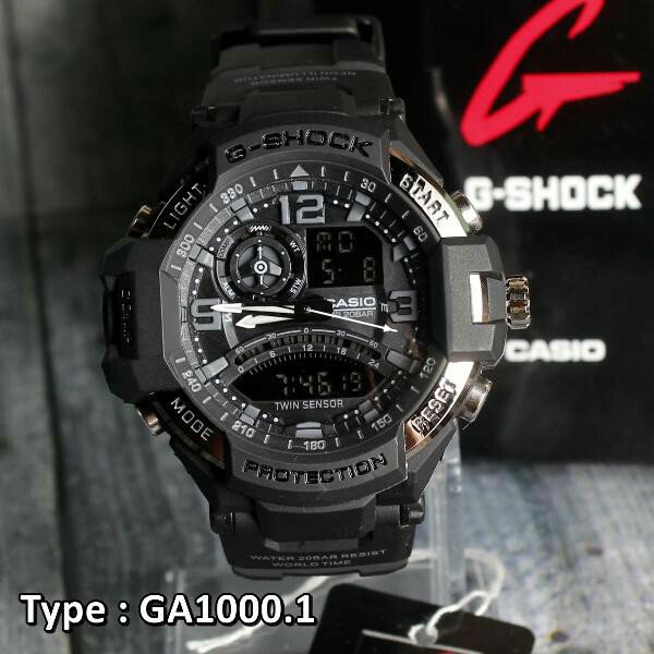 JAM TANGAN PRIA G-SHOCK CASIO GA-1000 PESAWAT SERI COLOR GS