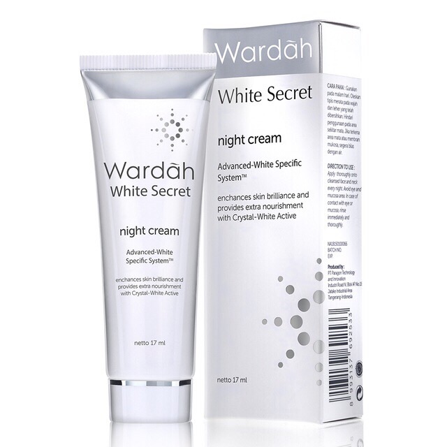 [EXP NOVEMBER 2023] Wardah White Secret Night Cream Tube 17ml