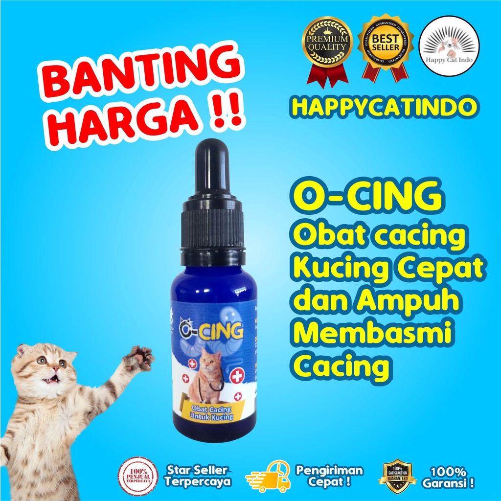 Obat Cacing Kucing O-CING 20 ML Paling Ampuh Dan Cepat Membasmi Cacing