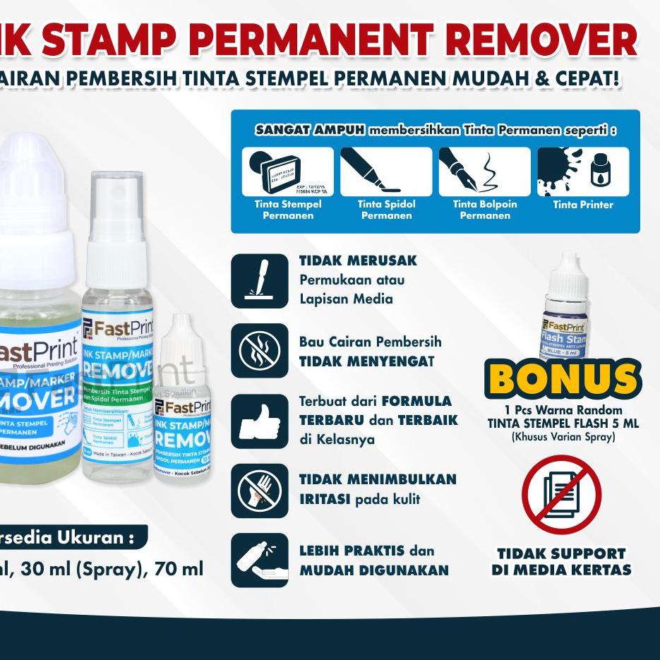 

[KODE PRODUK 7V7RF4033] Fast Print Cairan Pembersih Penghapus Tinta Permanen Ink Remover