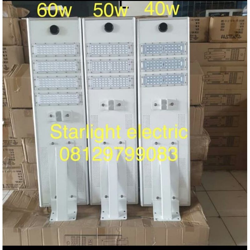 lampu pju led solar sel panel surya matahari lampu jalan solar sel 40watt