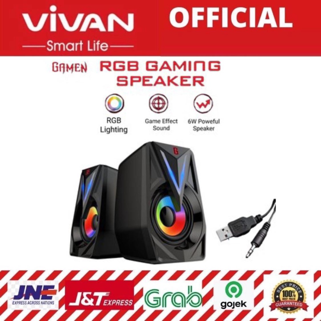 Gamen GS1 Speaker Gaming RGB Light Effect - Garansi Resmi 1 Tahun