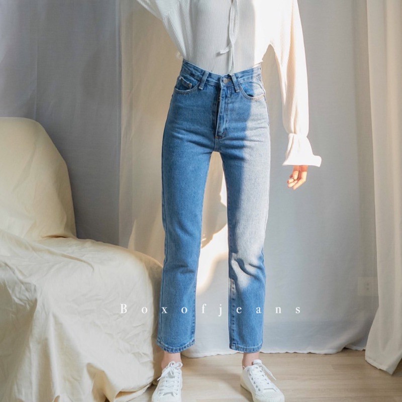 Boxofjeans - Highwaist MOM Jeans - AQUA