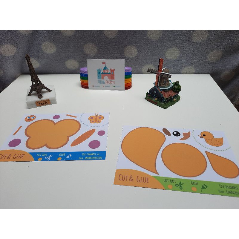 cut and glue/mainan gunting/mainan lem/gunting anak/permainan menggunting/mainan edukasi menggunting