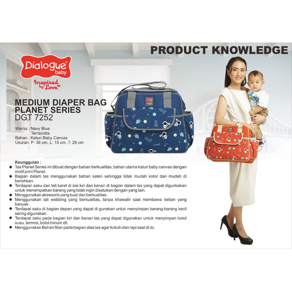 Dialogue Baby Tas Bayi Medium Planet Series DGT 7252
