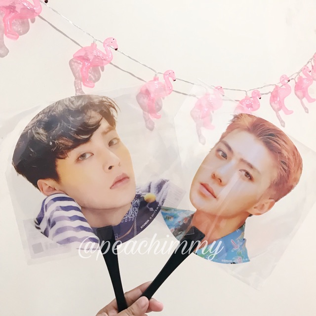 (OFFICIAL SUM) EXO KOKOBOP TRANSPARANT FAN SEHUN & XIUMIN