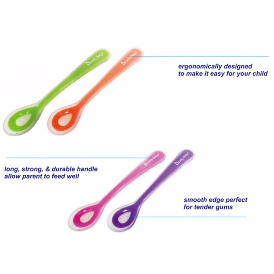 Lucky Baby 609484 Firzt Baby Silicone Weaning Spoon / Sendok Makan