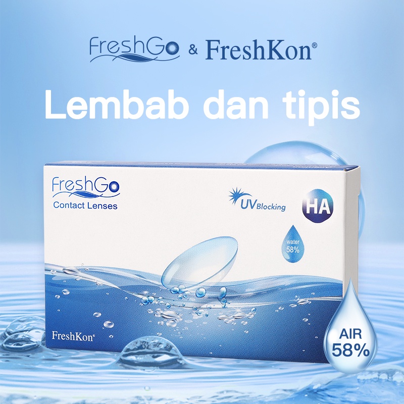 FreshKon Softlens Minus 14.2mm (-1.00 s/d -6.50) / Soflens Bening Minus / Softlen Clear Min