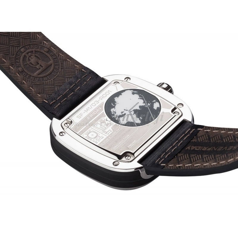 Unik SEVENFRIDAY M1/03 M-Series Automatic black Leather Strap Diskon