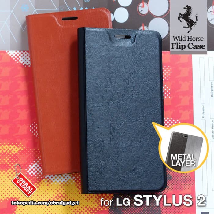 Leather Flip Case LG Stylus 2 Soft Flipcase Cover Flipcover Casing