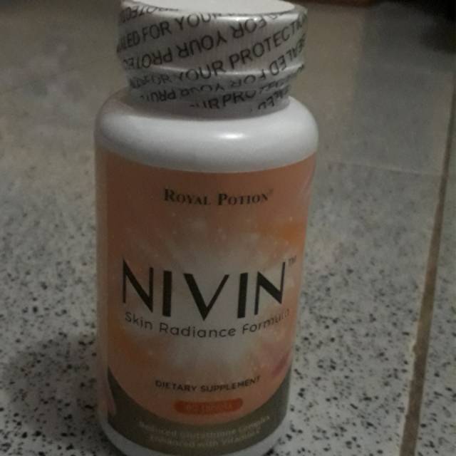 GLUTA NIVIN 60 PIL Glutathione Pemutih Kulit Wajah Badan  Suplemen ORI