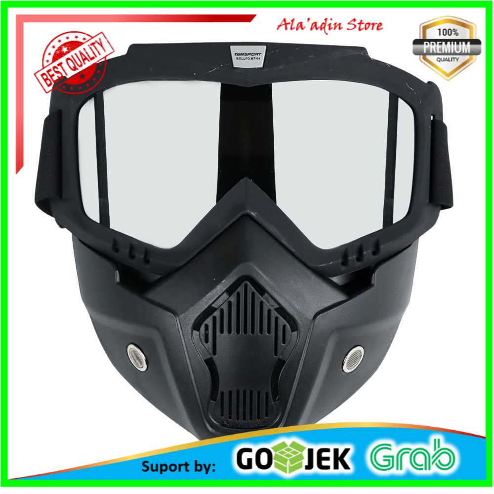 Cuci Gudang TaffSPORT BOLLFO Kacamata Goggles Mask Motor Retro Windproof - MT-04