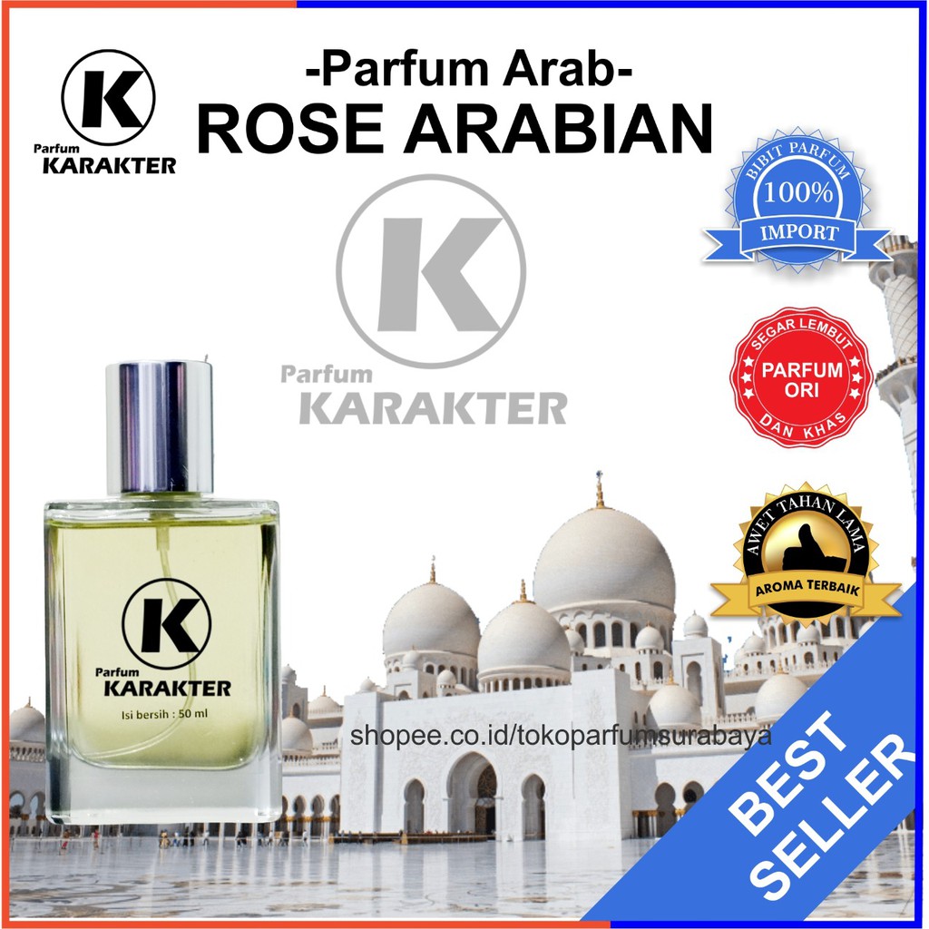 Bisa Cod | Parfum Arab Rose Arabia  Bibit Parfum Import Wangi &amp; Tahan Lama  Kemasan 30ml